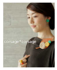 Cotton Velvet & Leather Corsage/corsage*corsage