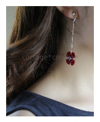 Leather & Swarovski Pierce(Earing)/corsage*corsage