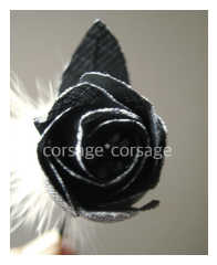 Itarian Linen & Mink Fur Rose Corsage/corsage*corsage