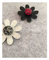 Leather&Swarovski Flower Corsage/corsage*corsage