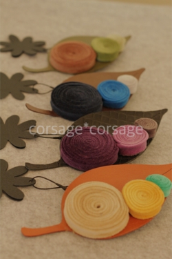 Cotton Velvet&Leather Corsage/corsage*corsage
