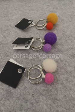 Wool Marumaru Ring/corsage*corsage