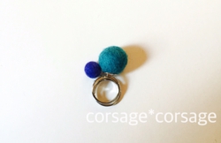 Wool Marumaru Ring/corsage*corsage