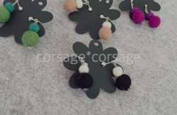 Wool Maruaru Pierce(Earinng)/corsage*corsage