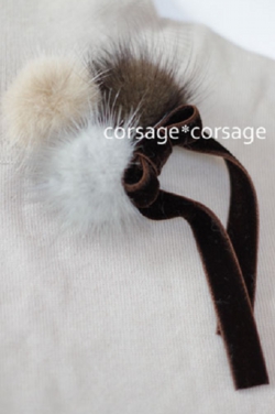 Mink Far 3tone Corsage/corsage*corsage