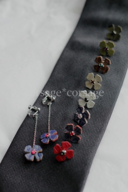 Leather×Swarovski Boutonniere/corsage*corsage