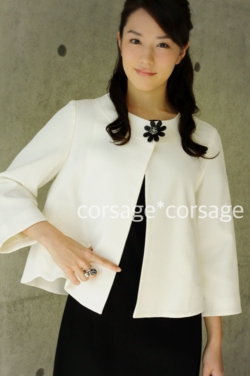 leather&swatovski flower corsage/corsage*corsage