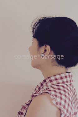 CottonPearl Earring/corsage*corsage