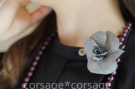 Itarian Linen Camelia Corsage/corsage*corsage