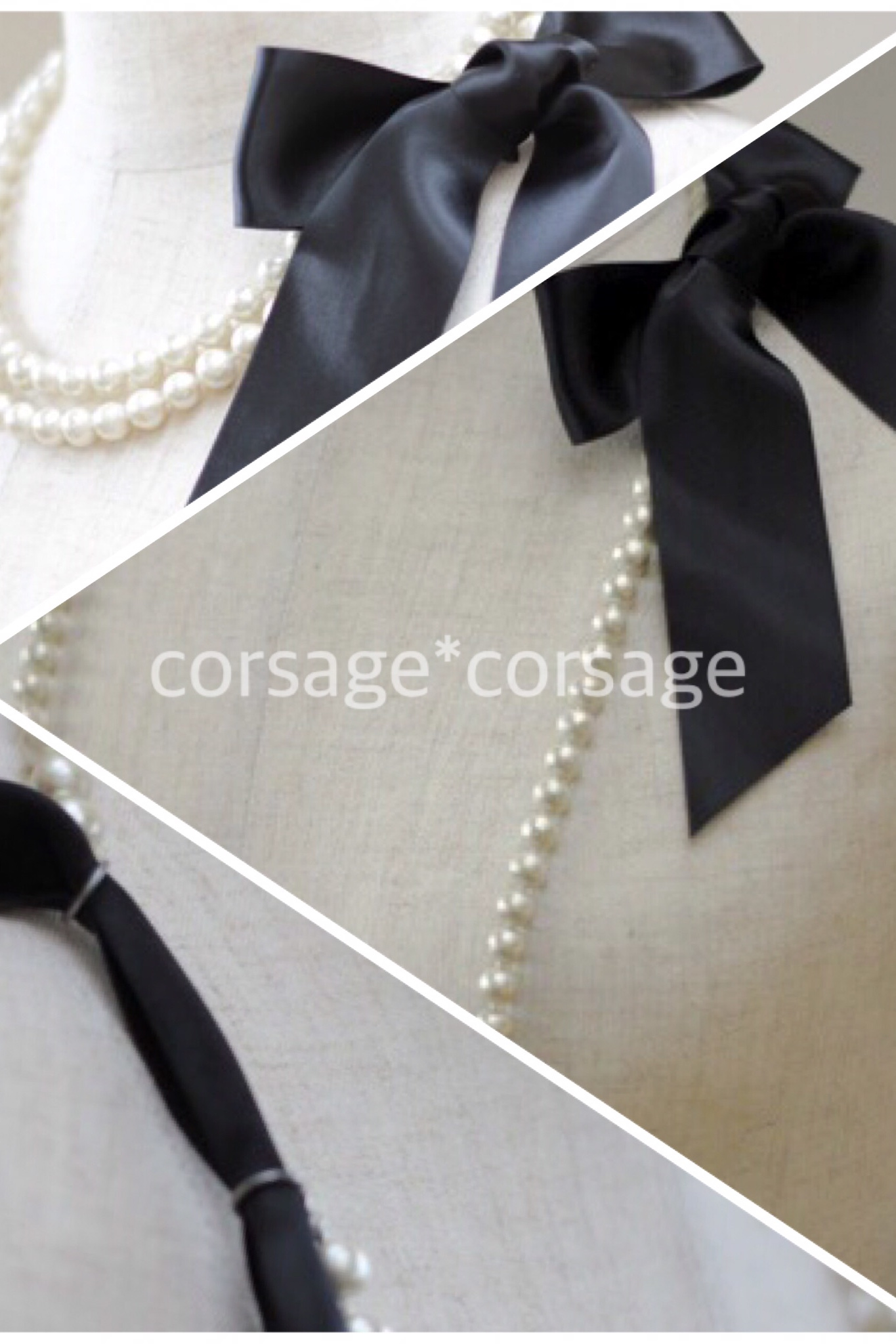 CottonPearl Necklace/corsage*corsge