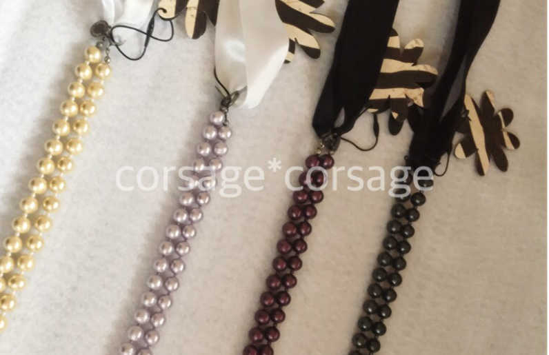 CottonPearl Necklace/corsage*corsge