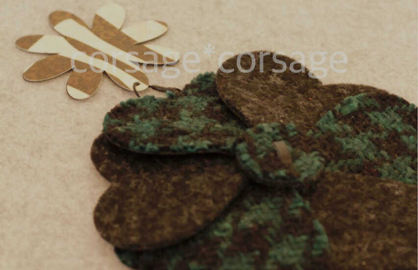 Wool Tweed Corsage/corsage*corsage