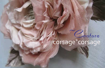 Silk Antique Rose Corsage/corsage*corsage